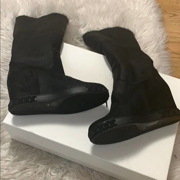 NWT CASADEI DOUBLE FACE TALL PLATFORM BOOTS 38.5 - Picture 4 of 12